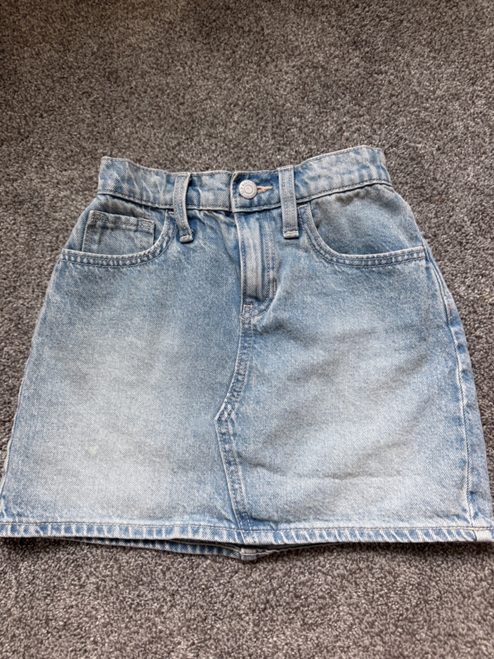 Classic Light Blue Denim Mini Skirt